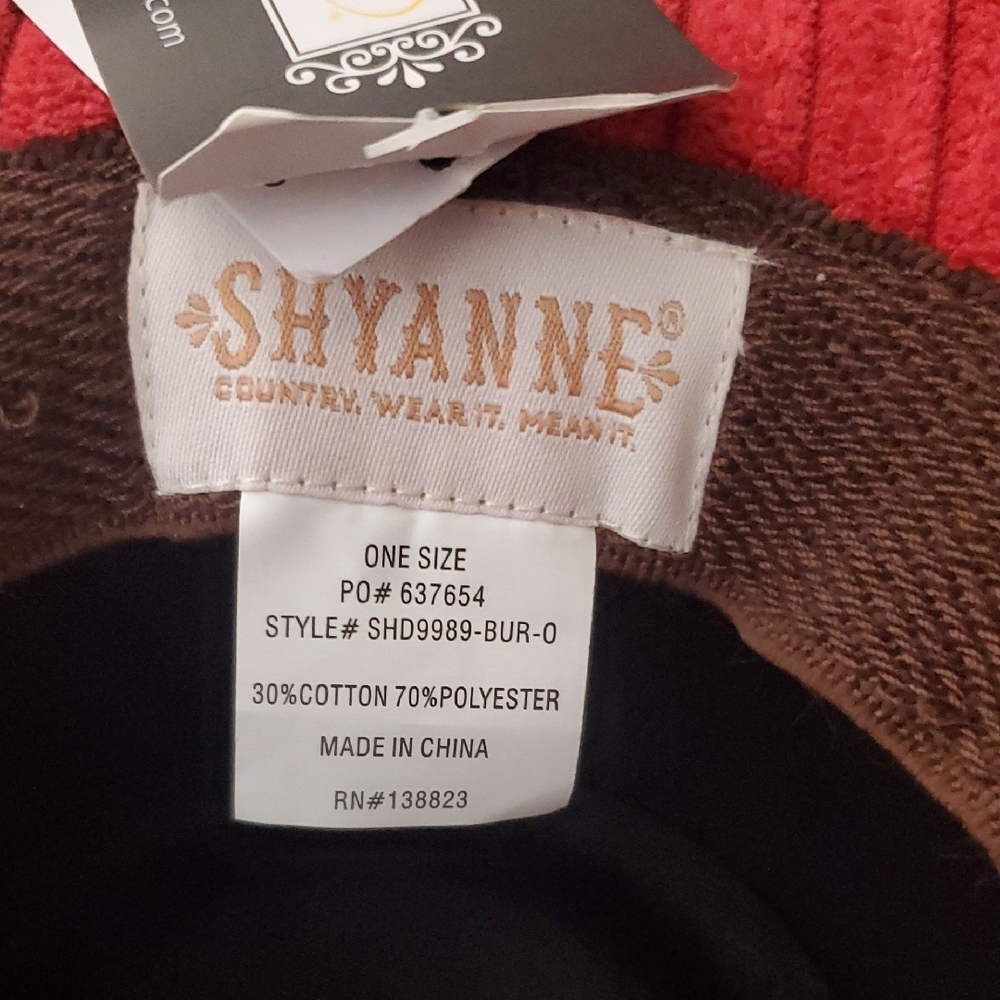 Shyanne Eastwood Red Corduroy Cowboy Hat - Women's Ribbed Fashion Hat - Picture 6 of 10